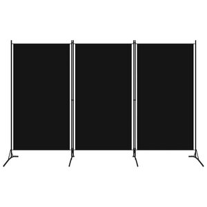 vidaXL 3 paneeliga ruumijagaja, must, 260 x 180 cm