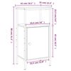 vidaXL öökapid 2 tk, must, 41 x 31 x 80 cm, tehispuit