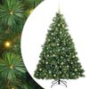 vidaXL Tehisj&otilde;ulupuu koos 300 LED-iga Roheline 210 cm PE ja PVC