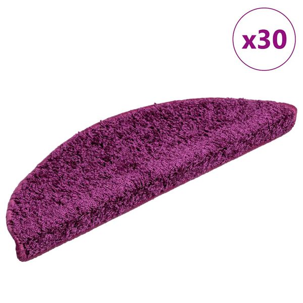vidaXL trepimatid 30 tk 56 x 17 x 3 cm violetsed poolringikujulised