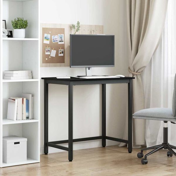 vidaXL laud Must tamm 100 x 50 x 76,5 cm T&ouml;&ouml;deldud puit ja teras