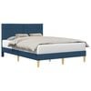 vidaXL Voodi raam peaga Sinine 140 x 190 cm kangas