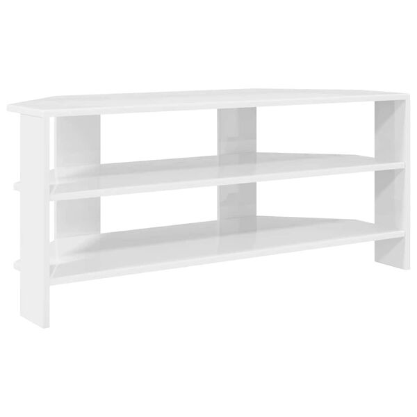 vidaXL NurgakappTVjaoks Korke l&auml;ikega Valge 102x40,5x45cm Tehispuit