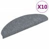 vidaXL trepimatid, isekleepuvad, 10 tk, 65 x 21 x 4 cm, helehall, poolringikujulised, suured