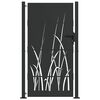 vidaXL Aia aed lukuga Must 110 x 205 cm Pulberv&auml;rvitud Teras