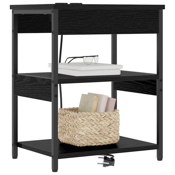 vidaXL &Ouml;&ouml;lambi kapp Must tamm 41 x 31 x 51 cm Tehispuit