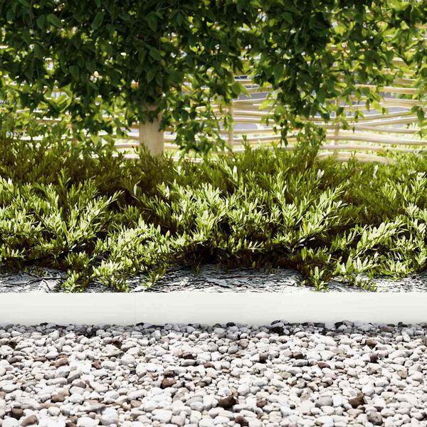 vidaXL Murupiire 10 pcs Valge 100 x 0.05 x 20 cm K&uuml;lmvaltsitud teras