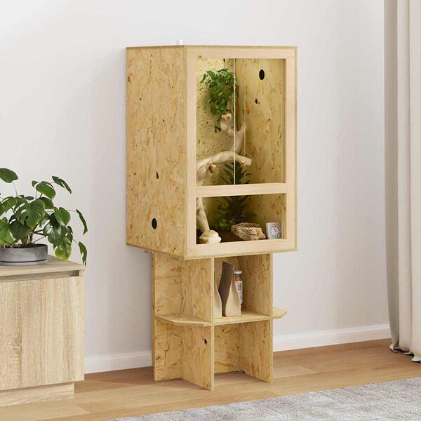 vidaXL Terrarium Pruun 50 x 50 x 130 cm OSB
