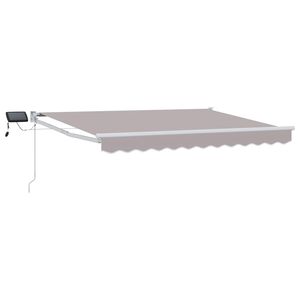 vidaXL K&auml;sitsi juhitav varikatus koos LED-idega 2,5 x 2 m