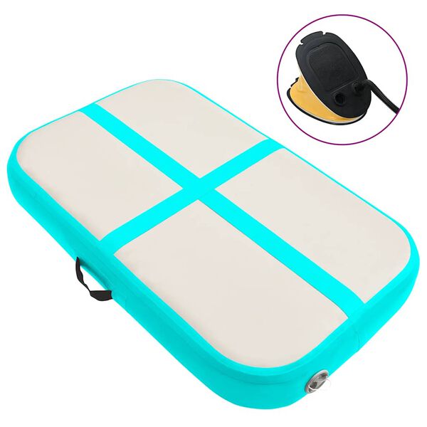 vidaXL t&auml;ispumbatav v&otilde;imlemismatt pumbaga 60x100x20 cm PVC roheline