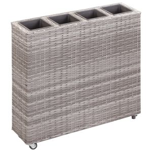vidaXL taimelava 4 potiga, 80 x 22 x 79 cm, pol&uuml;rotang, hall