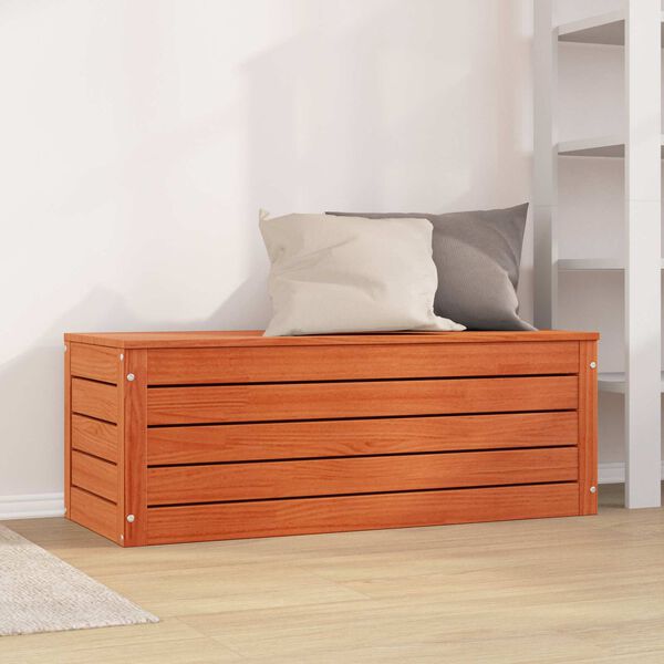 vidaXL Salvestuskarp uksega Vahapruun 89 x 36,5 x 33 cm Tahke m&auml;nd