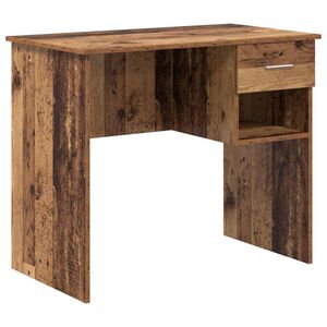 vidaXL Laud sahtliga riiuliga Vana puit 90 x 49 x 75 cm Tehispuit