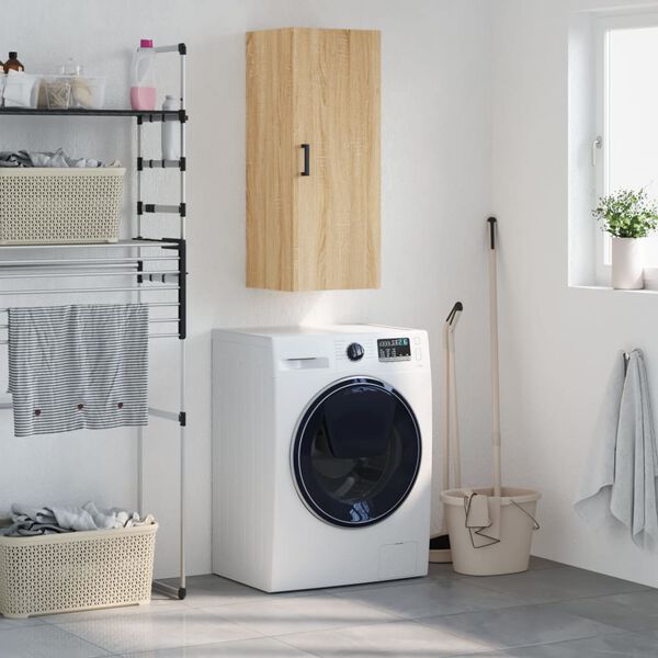 vidaXL seinakapp, Sonoma tamm, 34,5 x 34 x 90 cm