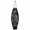 vidaXL rippuv k&uuml;&uuml;nlalatern, bambus, must, 95 cm