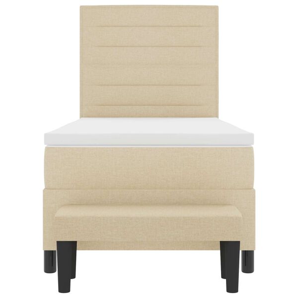 vidaXL Karbi vedrumadrats madratsiga peaga cream 80 x 200 cm kangas