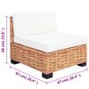 vidaXL diivanikomplekt 18 osa, naturaalne rotang