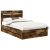 vidaXL Voodi raam sahtliga Suitsetatud tamm 135 x 190 cm Inseneripuit