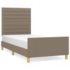 vidaXL Voodiraam ilma Madratsita Taupe 100x200 cm kangas