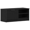 vidaXL Telerikapp Must tamm 80 x 35 x 36,5 cm Tehispuit