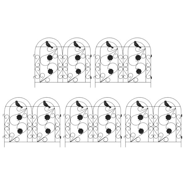 vidaXL Aiandus aiapaneel V&otilde;re Must 308,5 x 54,5 x 0,3 cm