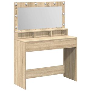 vidaXL Riietumislaud riiuliga Sonoma tamm 100 x 41 x 135 cm Tehispuit