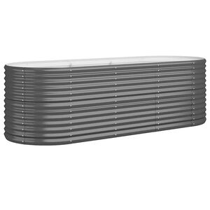 vidaXL aia taimelava, galvaniseeritud teras, 224x80x68 cm, antratsiit