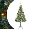 vidaXL Tehisj&otilde;ulupuu koos 300 LED-iga Roheline 180 cm PVC ja teras
