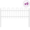vidaXL Aiandus aiapaneel 9 pcs Valge 15,3 x 0,6 m Pulberkattega teras