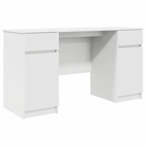 vidaXL Laud Valge Tehispuit 140 x 49 x 76 cm