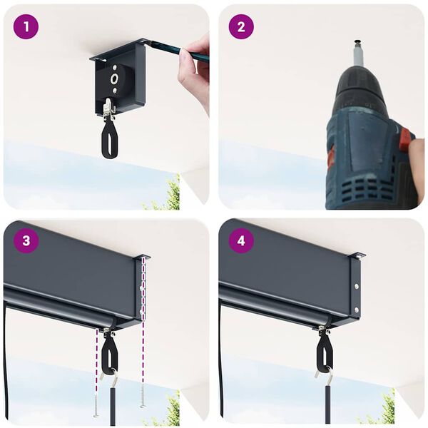 vidaXL v&auml;liruloo 160 x 250 cm, sinine ja valge