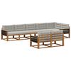 vidaXL V&auml;li diivanikomplekt padjaga 8 pcs Looduslik ja Helehall