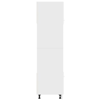 vidaXL mikrolaineahju kapp, valge, 60 x 57 x 207 cm puitlaastplaat
