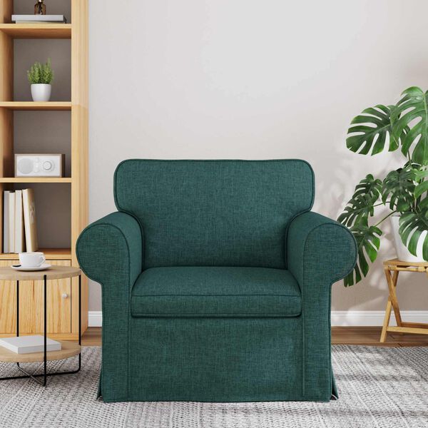 vidaXL Diivan Tume rohelise &Uuml;ldm&otilde;&otilde;tmed: 95 x 82 x 80 cm (L x S x K)