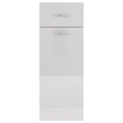 vidaXL köögikapp, kõrgläikega valge, 30 x 46 x 81,5 cm, puitlaastplaat