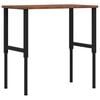 vidaXL t&ouml;&ouml;laud, tumepruun, 100x60x(71,5-98) cm, tammepuit, ristk&uuml;lik