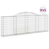 vidaXL kaarekujulised gabioonkorvid 15 tk, 300x30x100/120 cm, raud