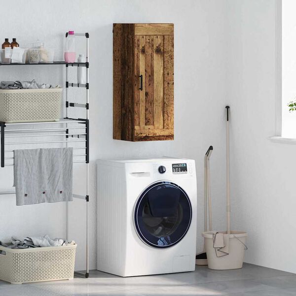 vidaXL Seinakapp Vana puit 34,5 x 34 x 90 cm Tehispuit