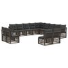 vidaXL Aia Diivanikomplekt 13 pcs Hall pol&uuml;rotang