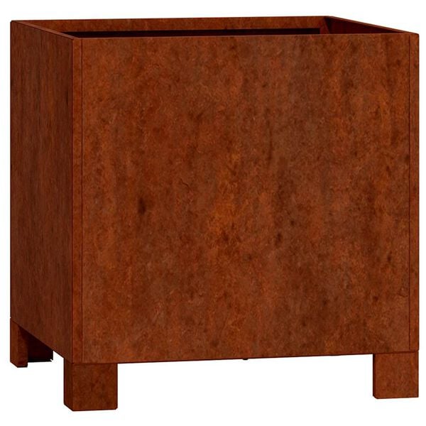 vidaXL jalgadega taimekast, rooste, 30x30x30 cm, Corten teras