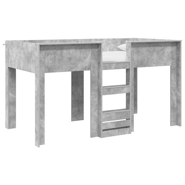 vidaXL Kiipevoodi Lastele madratsiga Betoonhall 100 x 200 cm Tehispuit