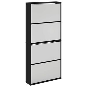 vidaXL 4 sahtliga kingakapp, peegliga, must, 63 x 17 x 134 cm