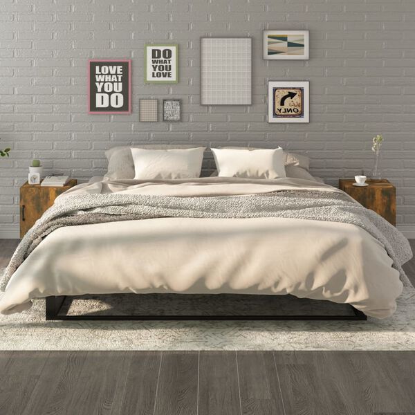 vidaXL öökapid 2 tk, suitsutatud tamm, tehispuit