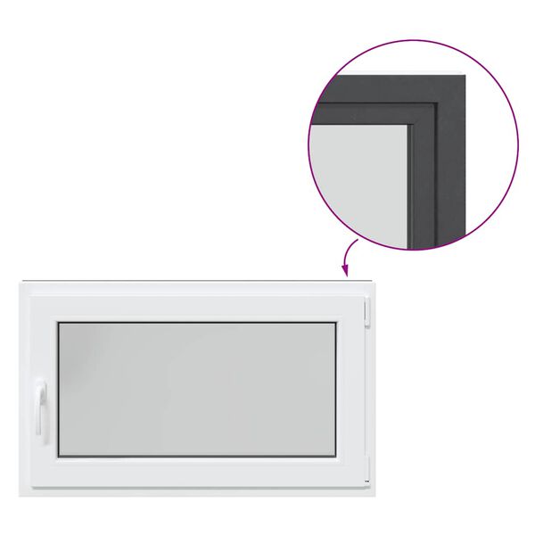 vidaXL keldriaken "RISOR" 100 x 70 cm kallutatav ja p&ouml;&ouml;rdavatav, DIN, parempoolne, antratsiit