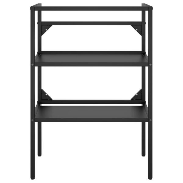 vidaXL vannitoa valamuraam, must, 59 x 38 x 83 cm, raud