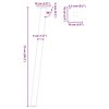 vidaXL konsoollaua jalad 4 tk, naturaalne teras, 72 cm, teras