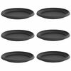 vidaXL Ringikujuline Lilletaldrik 6 tk Must &Oslash; 23,5 x 2,5 cm Plastmass