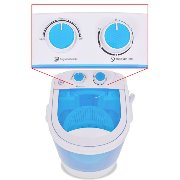 vidaXL &uuml;he kambriga minipesumasin 2,6 kg