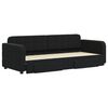 vidaXL diivanvoodi väljatõmmatava osaga, must, 80x200 cm, samet