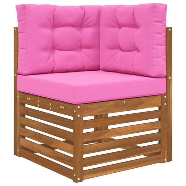 vidaXL V&auml;lim&ouml;&ouml;blitugi patja 3 pcs Roosa Pol&uuml;ester